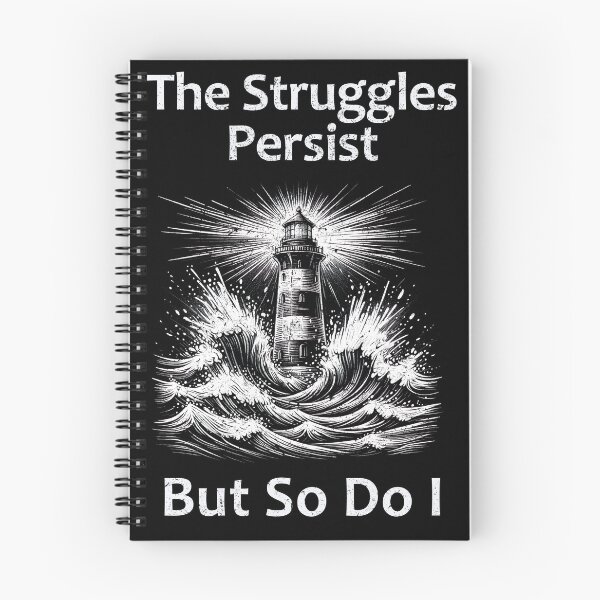 Item preview, The Struggles Persist But So Do I, Lighthouse In A Storm - Vintage designed and sold by Psyberspace.