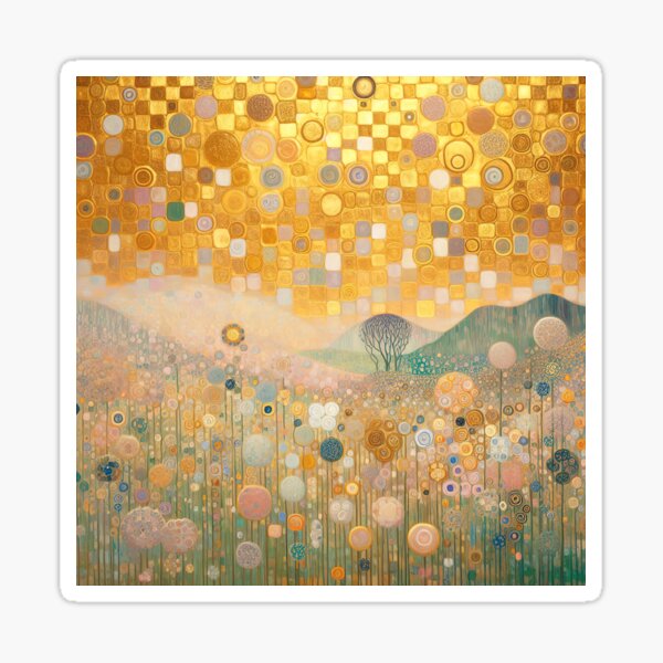 Item preview, Gustav Klimt Gold Flower Garden designed and sold by maniacfitness.