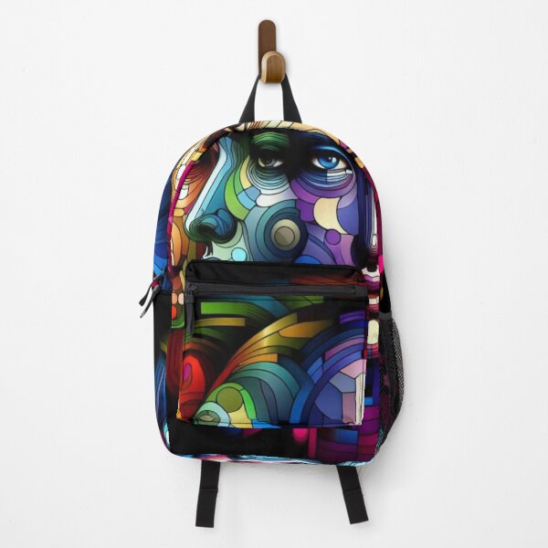 Item preview, Cybernetic Canvas: Femme Futurism in Blue, Red, Purple, and Yellow Harmony designed and sold by SplashTastic.