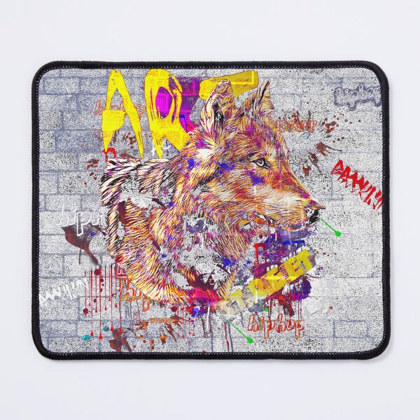 Item preview, wolf wall grafitti designed and sold by Dhirendra Rajpurohit.