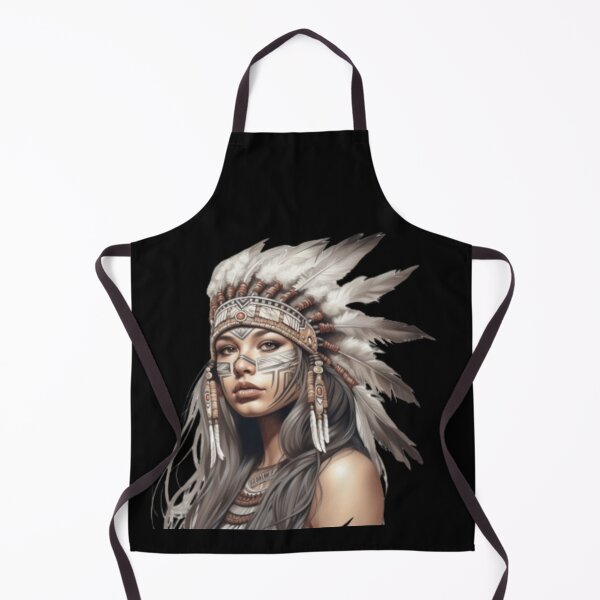 Item preview, Young Native American woman in tribal outfit and makeup designed and sold by cristina1001.