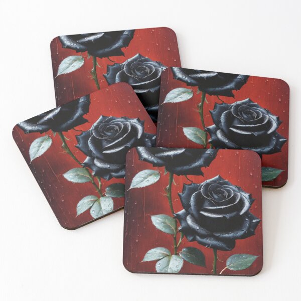 Item preview, Two black roses nestle within a weathered designed and sold by Barrettlawon.