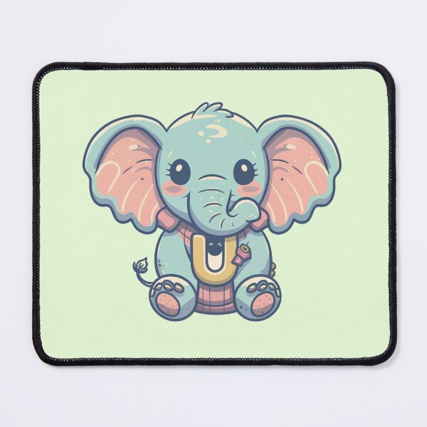 Aperçu de l'œuvre Lettre d'éléphant mignon U créée et vendue par Itsheartshop.
