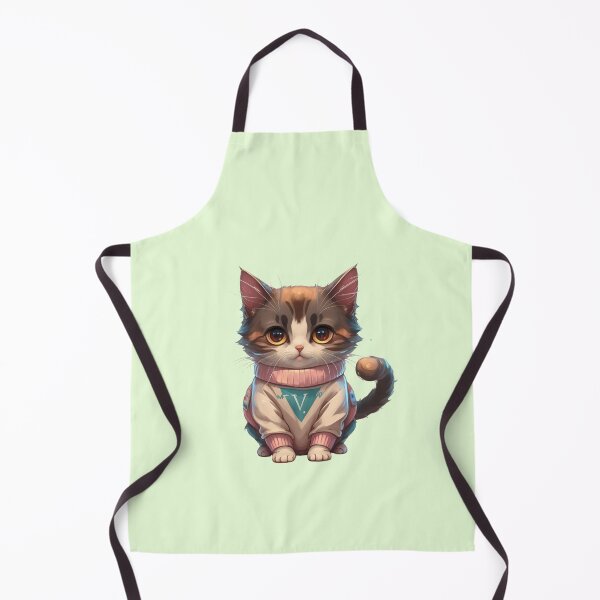Artikelvorschau, Niedlicher Katzenbuchstabe V entworfen und verkauft von Itsheartshop.