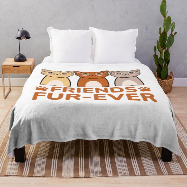 Item preview, Friends Fur-Ever, Cute Funny Cat Pun designed and sold by Sunserize Designs.