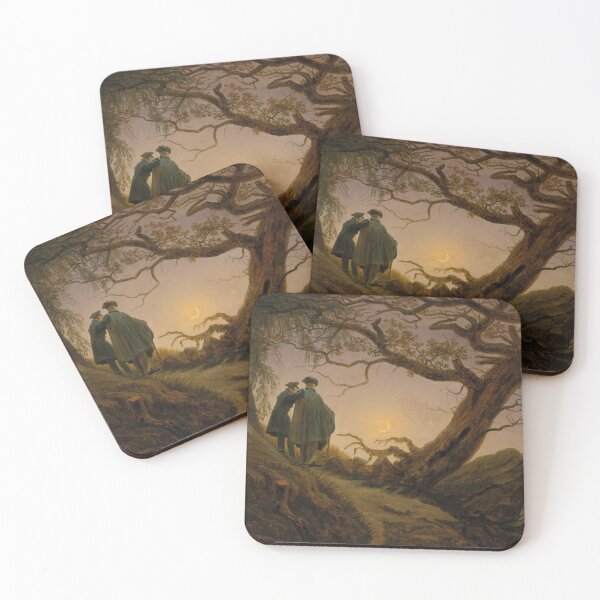 Item preview, Two men contemplating the moon, Caspar David Friedrich designed and sold by Mauswohn.