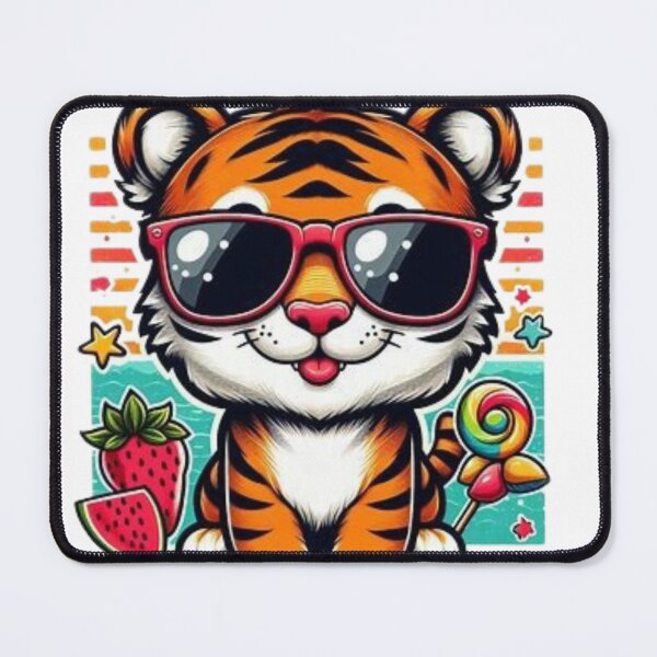 Item preview, "Tiger with sunglasses":Cute Tiger that is Wearing Sunglasses designed and sold by Obinne.