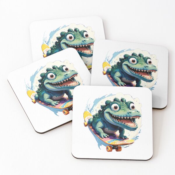 Item preview, Crocodile On Skateboard (Sea) designed and sold by KeopsMurat.