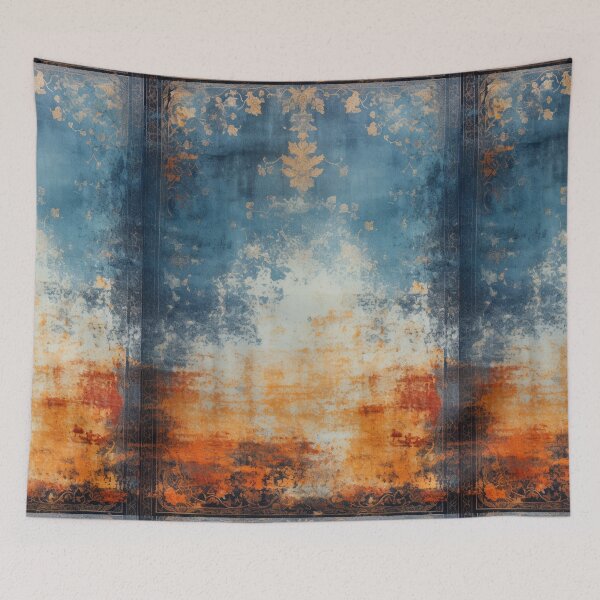 Item preview, Rust and Blue Antique Rug designed and sold by GrinGalore.