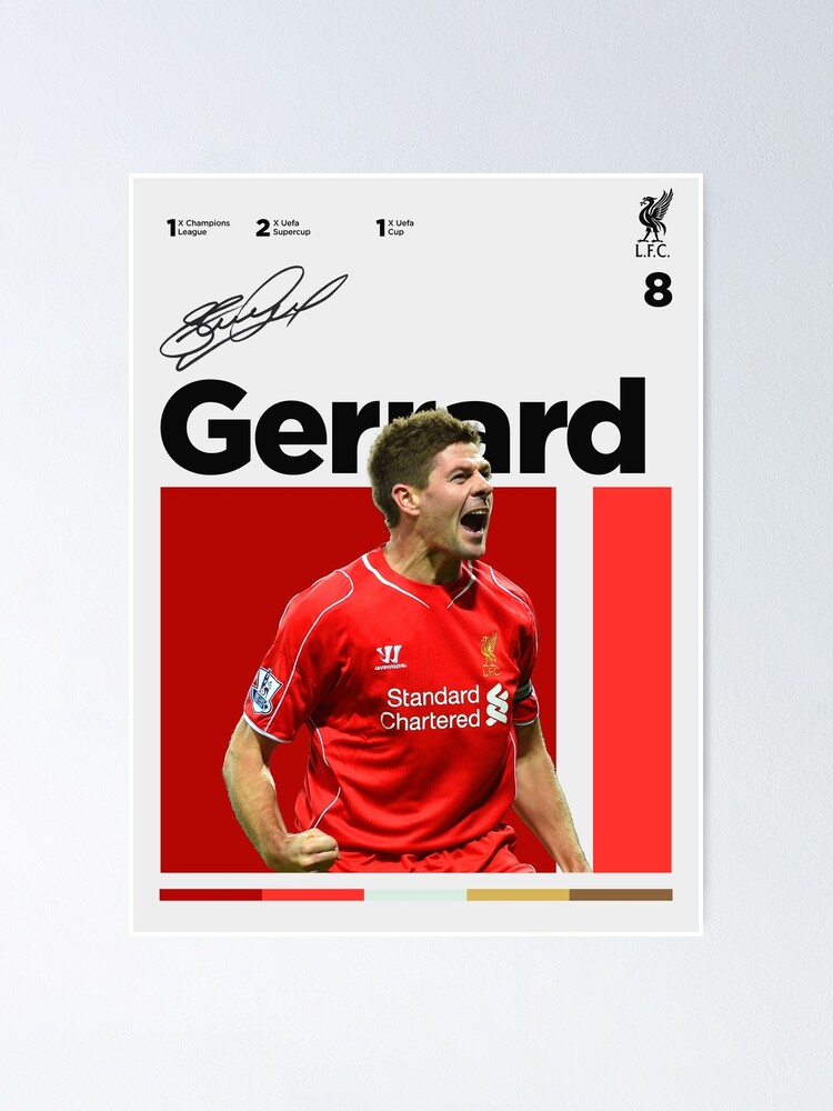 Thumbnail 1 of 3, Poster, Steven Gerrard Poster designed and sold by RubySport.