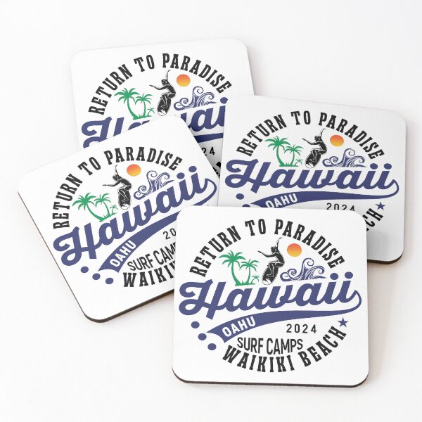 Item preview, Waikiki Beach Oahu - Hawaii Surf Camps designed and sold by eclecTEEq.