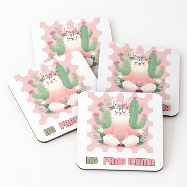 Item preview, Alpaca, Peru,  Meditating no prob llama fantasy  llama with cactus,  designed and sold by Coolparrotgirl.