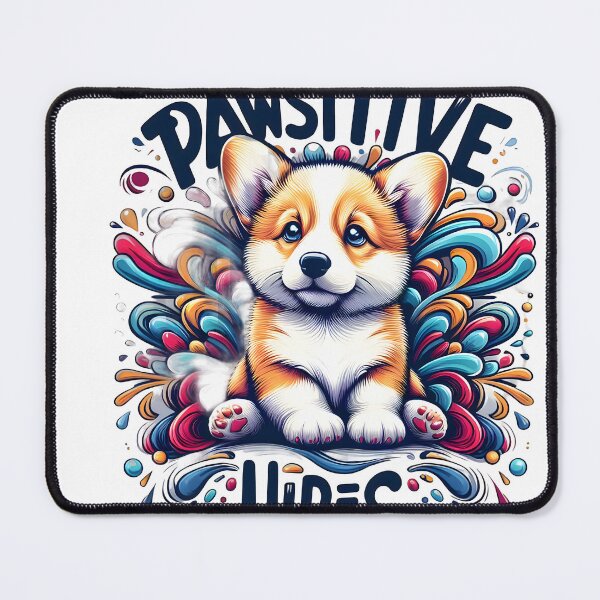 Item preview, Pawsitive, Dog, vibes, Welsh Corgi designed and sold by TrueArtVibes.