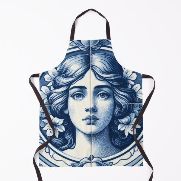 Item preview, Delft Tile With Woman Face No.4 designed and sold by ArtNook777.