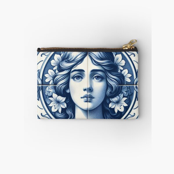 Item preview, Delft Tile With Woman Face No.4 designed and sold by ArtNook777.