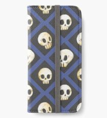 Tiling Skulls 4/4 - Blue iPhone Wallet/Case/Skin