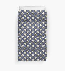 Tiling Skulls 4/4 - Blue Duvet Cover
