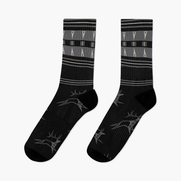 Item preview, Elk Running (Black and Gray) designed and sold by MelvinWarEagle.