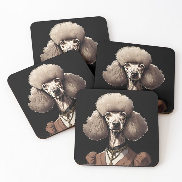 Item preview, Regal Poodle Portrait Timeless Elegance in Rich Tones designed and sold by ChicTrendz.