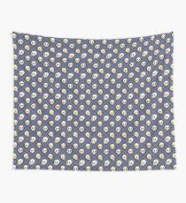 Tiling Skulls 4/4 - Blue Wall Tapestry