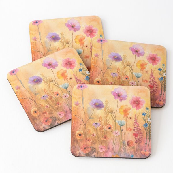 Item preview, Watercolor wildflowers, warm tones designed and sold by Plant-shop.