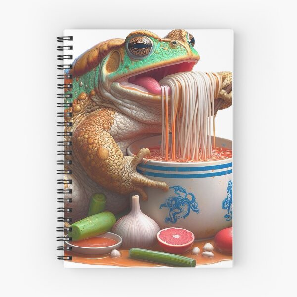 Item preview, A Greedy Frog Eats Noodle Soup designed and sold by KaraTeProject.