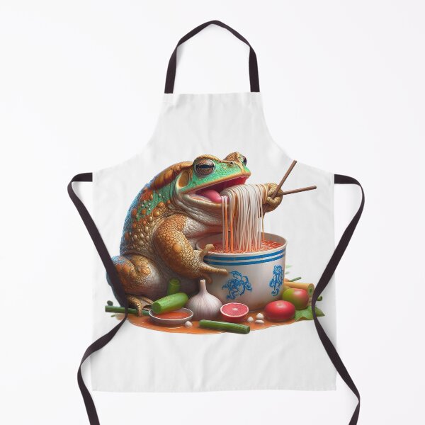 Item preview, A Greedy Frog Eats Noodle Soup designed and sold by KaraTeProject.