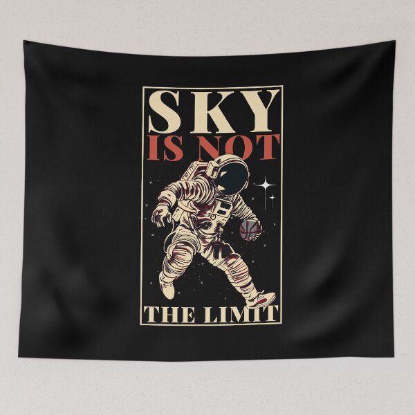 Item preview, Sky Is Not The Limit Space Basketball designed and sold by TrueArtsStore.