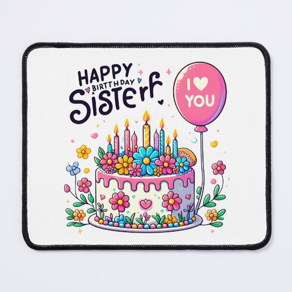 Item preview, Birthday Cake Balloon Happy Birthday Sister designed and sold by SimpleP.