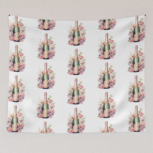 Item preview, Wine with aesthetic flowers designed and sold by ArtemisDesignss.