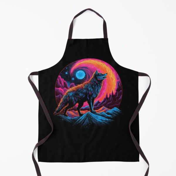 Item preview, Retro Futuristic Wolf howling designed and sold by MKDSN.