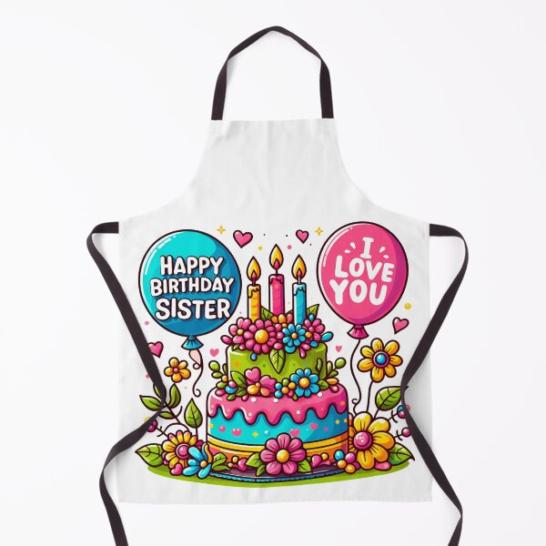 Item preview, Happy Birthday Sister Cake Balloon Happy Birthday designed and sold by SimpleP.