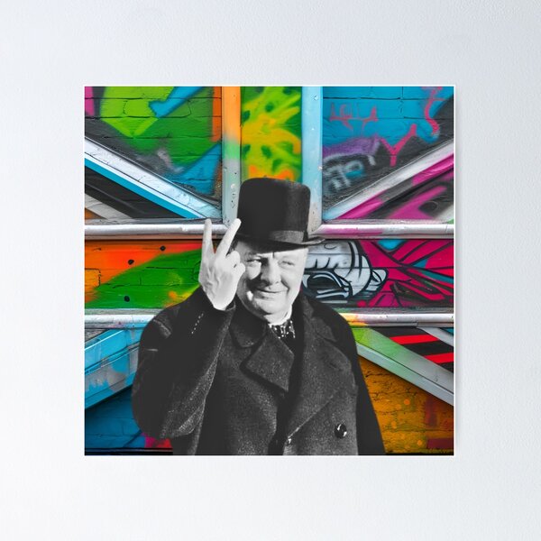 Item preview, Fun with flags - Winston Churchill - Union Jack pop art designed and sold by TheRubberOnion.