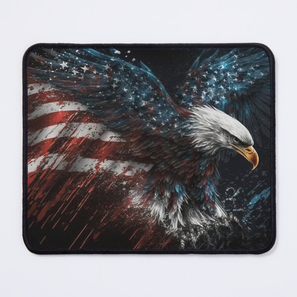 Item preview, American Flag & Eagle Splash Paint Art designed and sold by Jades-Corner.