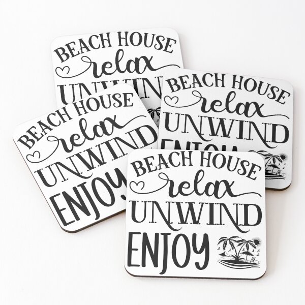 Item preview, Beach House Relax Unwind Enjoy designed and sold by Magico Paco.