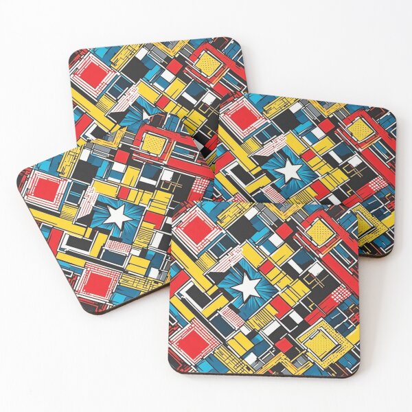 Item preview, Superhero Geometric Pop-Art Pattern designed and sold by Simplybe1.