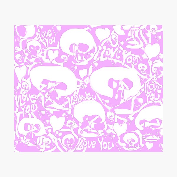 Item preview, I love You (Pink Purple) designed and sold by skullbal.