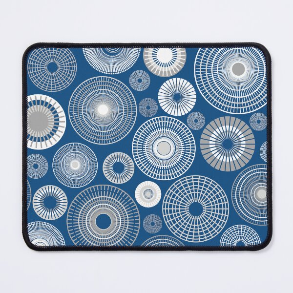 Item preview,  Pattern of white and light blue circles on a blue background designed and sold by colorofmagic.