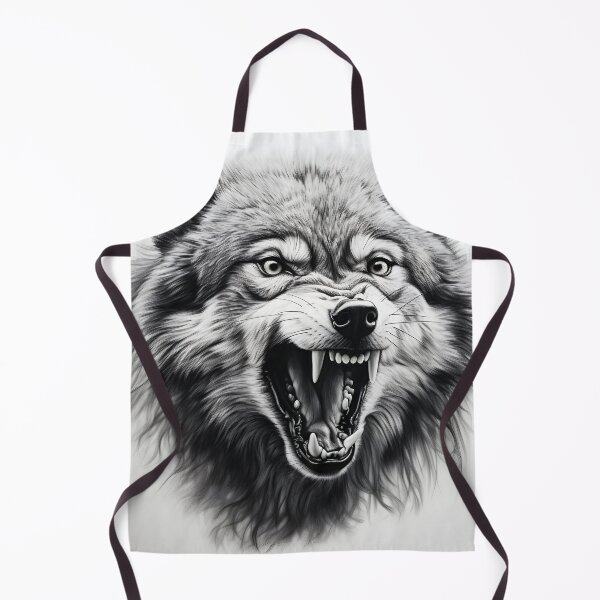 Item preview, Black and white Wolf pencil drawing designed and sold by Pencil-Art.