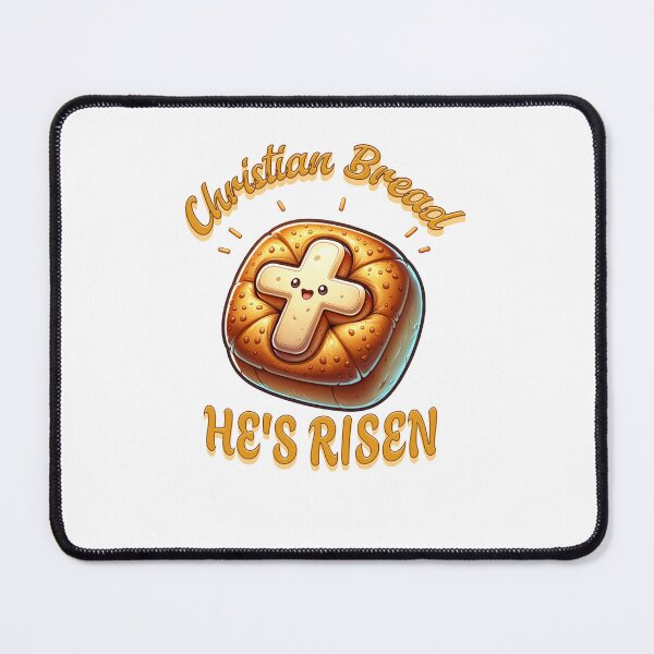 Item preview, Christian bread he's risen, kawaii bread with a Christian cross in the middle designed and sold by BritishDelights.
