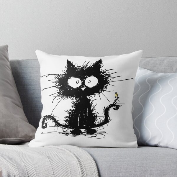 Item preview, Crazy Anime cat, manga kitten, black cat designed and sold by KAJNcrafts.