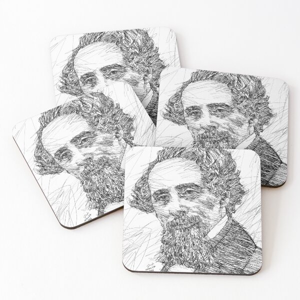 Item preview, CHARLES DICKENS - ink portrait .7 designed and sold by lautir.