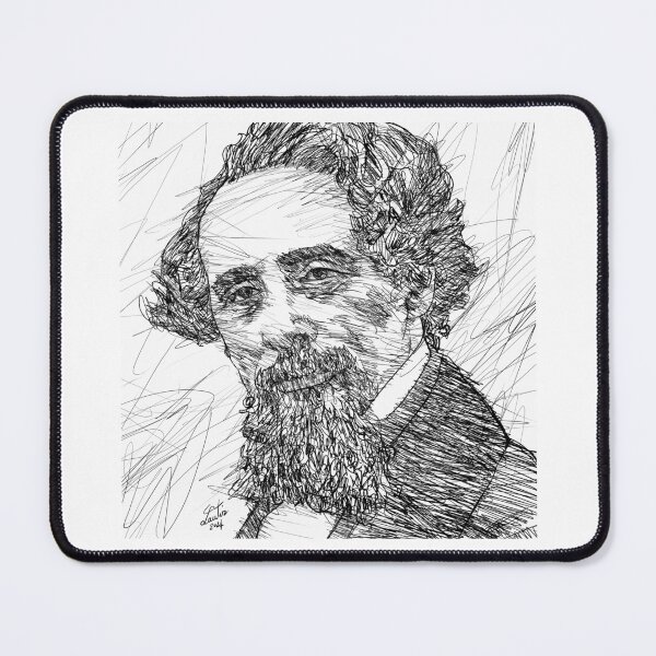 Item preview, CHARLES DICKENS - ink portrait .7 designed and sold by lautir.