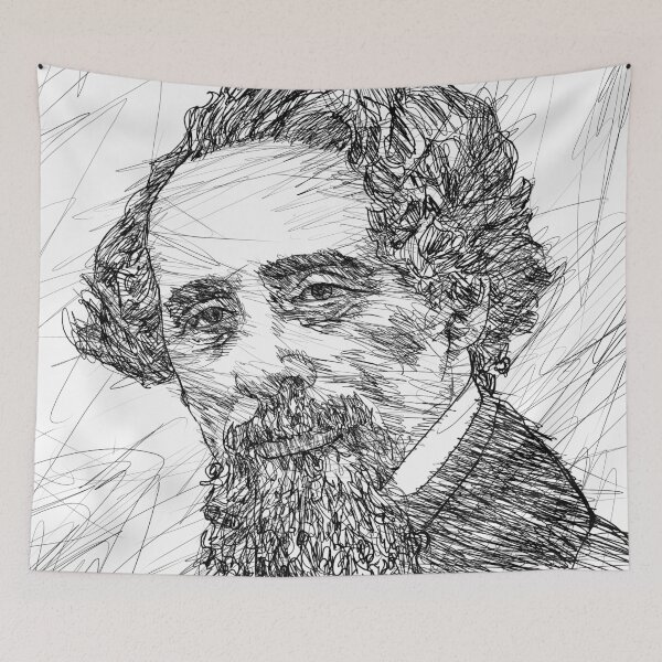 Item preview, CHARLES DICKENS - ink portrait .7 designed and sold by lautir.