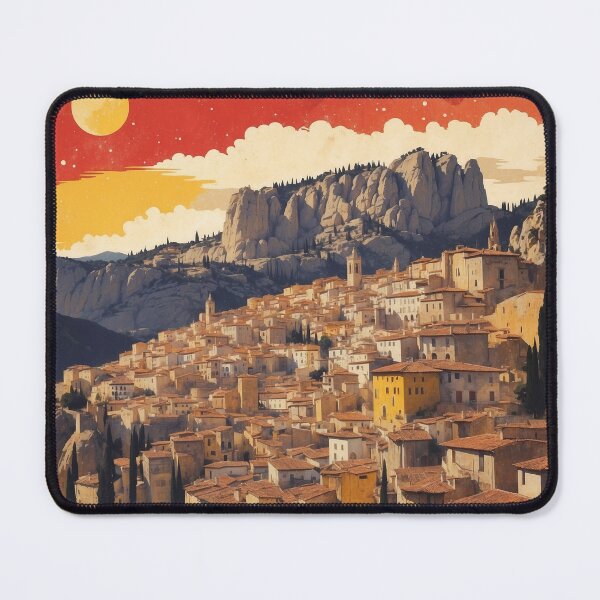 Item preview, Cuenca Spain Starry night and Moon Tourism Vintage Poster designed and sold by TravelersGems.