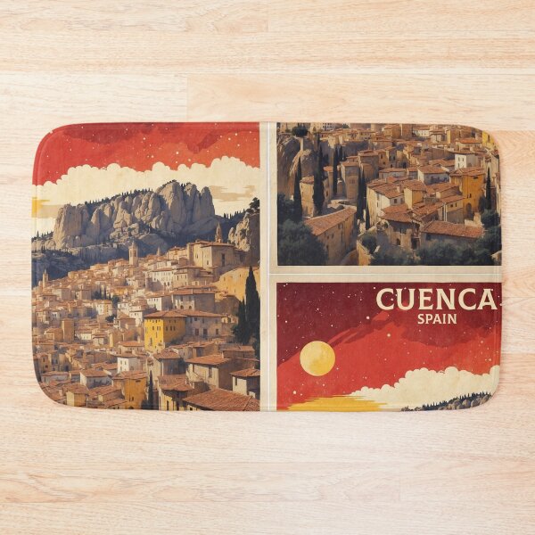 Item preview, Cuenca Spain Starry night and Moon Tourism Vintage Poster designed and sold by TravelersGems.