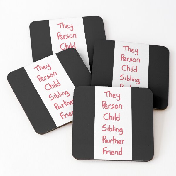 Item preview, Gender-Neutral Titles (red) designed and sold by Dark Moon Art Studio.
