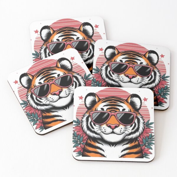 Item preview, "Tiger with sunglasses": cool with Sunglasses designed and sold by Obinne.