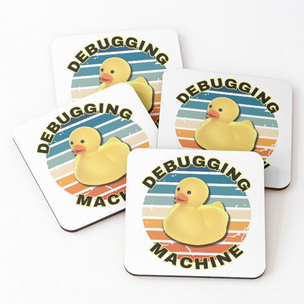 Item preview, Debugging Machine - a non-judgmental listener Rubber Duck Debugging Yellow Design. designed and sold by Kubala.