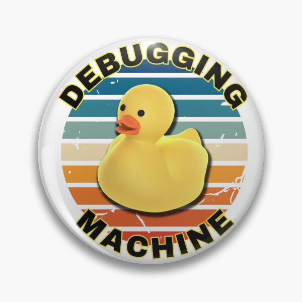 Item preview, Debugging Machine - a non-judgmental listener Rubber Duck Debugging Yellow Design. designed and sold by Kubala.